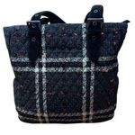 Vera Bradley  Black and White Textured Tote Bag Photo 0