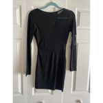Fora‎ Women's XS Black Bodycon Mesh Longsleeve Dress Going Out Photo 4