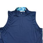 Lady Hagen  Women's XXL Navy Blue Sleeveless Quarter Zip Ruffle Golf Tank Top Photo 1