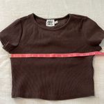 Princess Polly  Classic Crop Tee Brown Size 4 Ribbed Photo 6