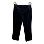Ellen Tracy Velvet Pants Cropped Career Casual Blue Women Size 12 Photo 2