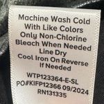 Evereve Cloth & Stone Silver Metallic Button Shirt M Cyber Y2K Disco Glam Foil Photo 8