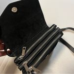 Vera Pelle Crossbody Purse Black Genuine Suede & Leather Bag NWT MADE IN ITALY Photo 6