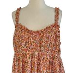 Anthropologie  Babydoll Sweetheart Maxi Dress Floral Eyelet Cut Out Hem Sz XL NEW Photo 5