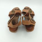 Taos Carousel 3 Wedge Sandals Brown Leather Adjustable Comfort Womens 41 10 Photo 5