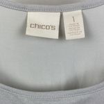 Chico's Chico’s Silver Gray Metallic Sleeveless Tank Top 1 S Photo 3