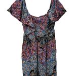 Anthropologie  Pink Blue Clementina Eyelet Floral Tiered Mini Dress Size XS Photo 0