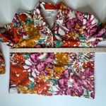 Coldwater Creek Floral Button Front Jacket Large Colorful Boho Cotton Artsy Photo 7