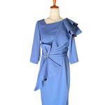 Missacc Sheath Scoop Neck 3/4 Sleeves Knee Photo 4