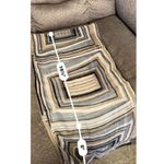 None Geometric Print Scarf in Brown and Gray Tones - 21" x 24" Photo 1