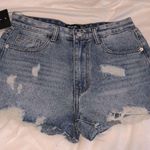 Nasty Gal  shorts denim distressed 5 pocket US 6 NWT Photo 0