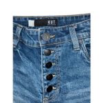 Kut From The Kloth  Jane High Rise Short Button Fly Distressed Medium Wash Size 8 Photo 5
