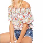 Free People  Off The Shoulder Technicolor Bubble Top Photo 2