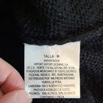 IMPORTED SOUTH AMERICAN MADE IN MEXICO ALPACA KNIT PRINTED PULLOVER HOODIE M Black Size M Photo 10