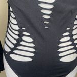 Roma Concept Women's Black Sexy Cutout Long Sleeve Bodysuit Sz Sm/Med Photo 5