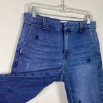 Sundry Soleil Star Print Stamped Raw Hem Distressed Cropped Ankle Jeans Size 27 Photo 4