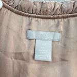 H&M Nude Long Sleeve Tie Neck Chiffon Textured Mini Airy Dress Size Small Photo 7