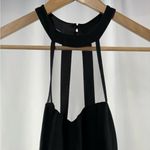 Lulus High Neck Mesh Skater Mini Dress in Black Size Small Photo 4