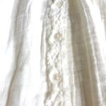 Salty Lemon Cream Cotton Gauze Mini Dress M New Frayed Seams Beachcore Nautical Photo 3