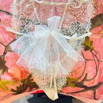 Victoria's Secret y2k 2000s white lace mesh bow bunny tail lingerie bodysuit Photo 7