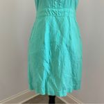 Banana Republic Sleeveless Linen Sheath Dress size 0 Green Coastal Preppy Mature Photo 5