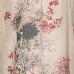 Soft Surroundings  Shirt Women Small Cream Multi Floral Aria Tunic Top Sheer Boho Photo 5