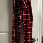 SheIn Red Checkered High Waisted Dress Pants Photo 0
