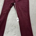 Chico's Womens Faux Suede Pants Size 0 Knit Pull On Stretch Crop Ankle Burgundy Photo 4