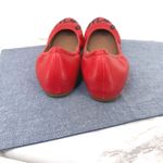 ED Ellen DeGeneres Langston Red Leather 9.5M Ballet Flats Love Embroidery Comfy Size 9.5 Photo 2