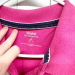 VTG Disneyland Polo Women Size L Hot Pink Collared Cotton Mouse Stitched Shirt Size L Photo 1
