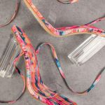 Square Toe Tie Dye Lace Up High Heels Size 7 Photo 2