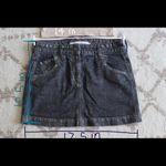 French Connection Black Sparkly  Denim Mini Skirt Photo 2