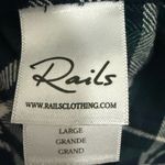 Rails  Hunter Plaid Flannel Button Down Shirt Forest Green Navy White Size Large Photo 6