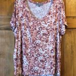 Absolutely Famous  Rose Pink Floral Shirt 1X Photo 0