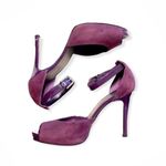 Nine West  Pumps Lisor Suede Stilettos Heels Closed Back Sandals Purple Size 9.0M Photo 0