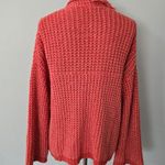 Free People I'll Be Around Red Fringe Silk Blend Open Front Cardigan Size XS Photo 4