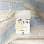 CP Shades Michelle Dress Size Medium Linen Stripe Button Front Maxi Made in USA Photo 14
