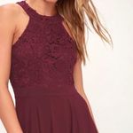 Lulus Lulu’s picture perfect burgundy lace maxi dress Photo 2