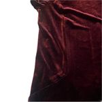 Lane Bryant Burgundy Velvet Short Sleeve Tie Neck Midi Dress Size: 22 Photo 5