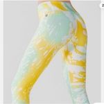 Fabletics  powerhold watercolor mint and yellow leggings Photo 1