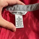 Richard Malcolm Red Cotton Dress Size 8 Embellished Floral Stripe Hem Mod Preppy Photo 1