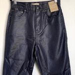 Madewell NWT  The '90s Straight Jean in Coated Midnight Blue Foil NN461 Photo 4