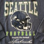 NFL Seattle Seahawks Game Couture Blue Oversized Sweatshirt Size Small Photo 3