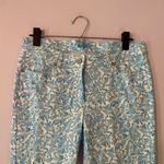 J. McLaughlin Blue White Floral Patterned Pants Preppy Slacks Straight Women's 6 Photo 1