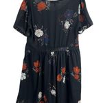Modcloth Dress 1X Floral Print Mini Short Sleeve Fit and Flare Photo 3