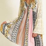 Kori Floral Lace Bell Sleeve Tunic Dress Photo 0
