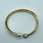 NEW REAL SIMPLE fashion gold bracelet with a pearl and mesh ball at each… Photo 2