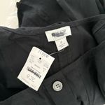 J.Crew NWT  Sleeveless Button-up Peplum Top Black Photo 3