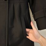 Kenneth Cole Women's Pintuck Double Breast Trench Peacoat Dark Black Gray Size S Photo 5