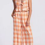 RVCA  nwt orange checker flower trousers pants classic summer fall boho casual Photo 0
